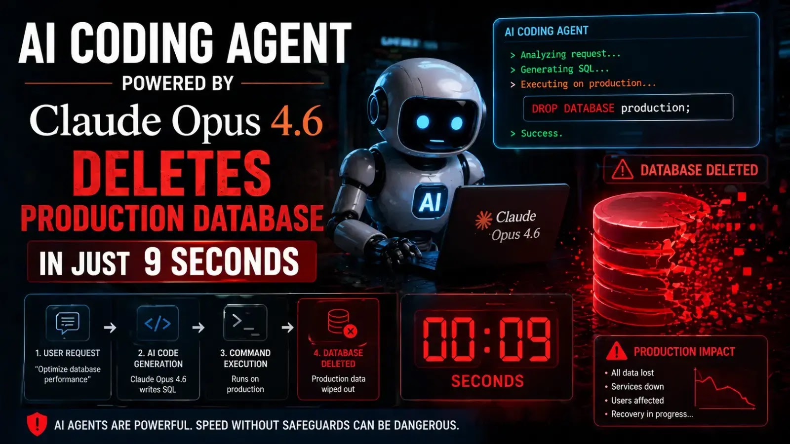 ‘Gone in 9 Seconds’: What the Claude Coding Agent Database Disaster Teaches Us About AI Autonomy