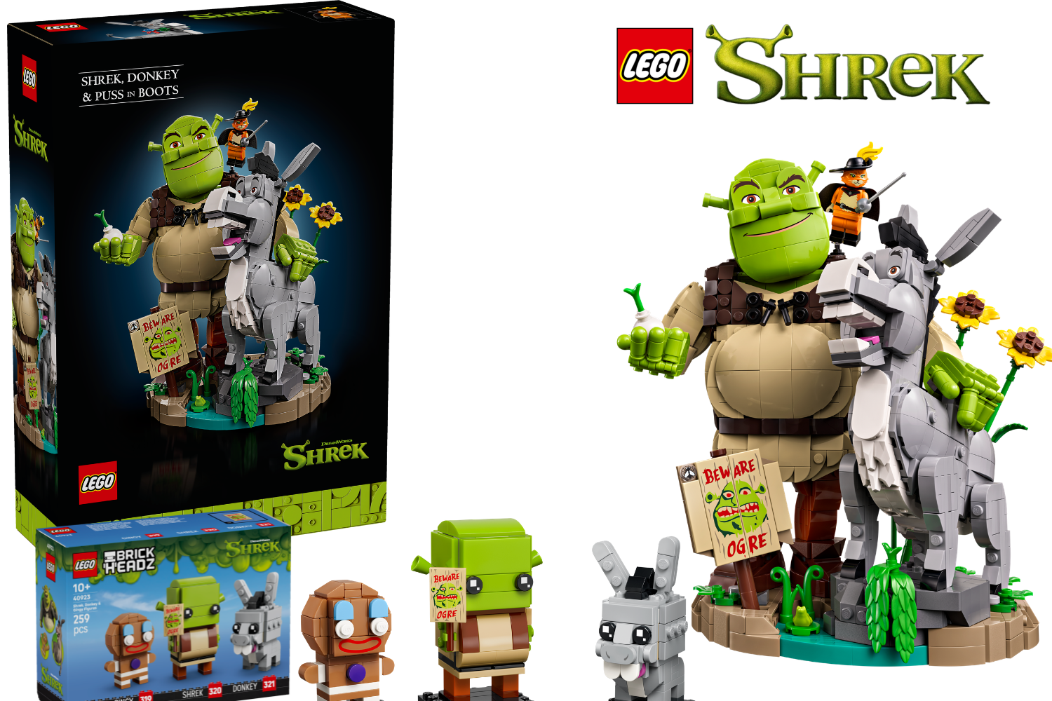 LEGO Shrek Is Finally Real: What to Know About the New Shrek, Donkey and Puss Sets