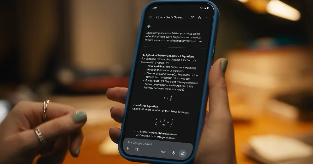 Google Gemini Turns Android Into a Smarter Productivity Hub With Custom Widgets and Note Scanning