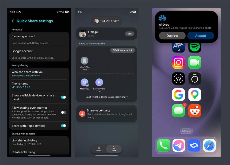 Samsung Galaxy Phones Can Now Share Files With iPhones: How Quick Share’s AirDrop Support Works