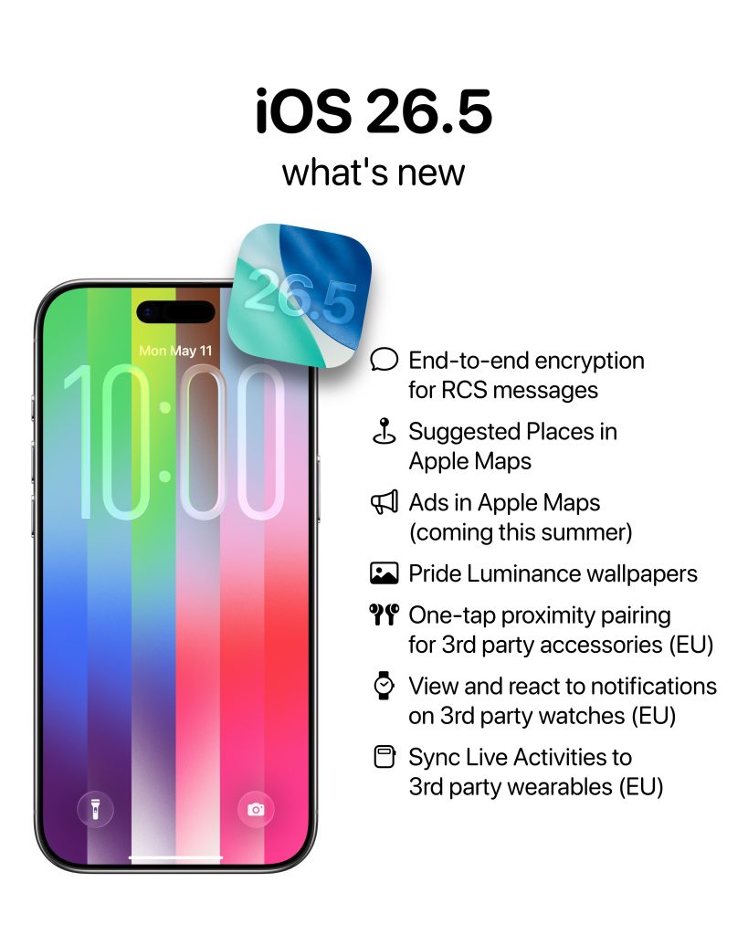 iOS 26.5 Brings Encrypted RCS Messaging and Smarter Maps: What’s New