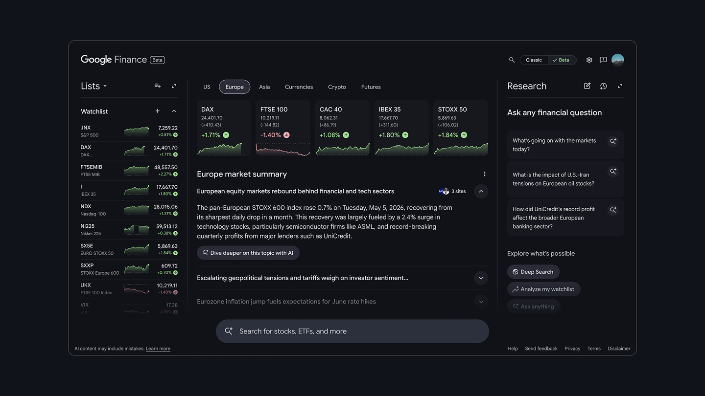 Google Finance Gets a Smart Makeover: How AI Is Rewriting Investment Research