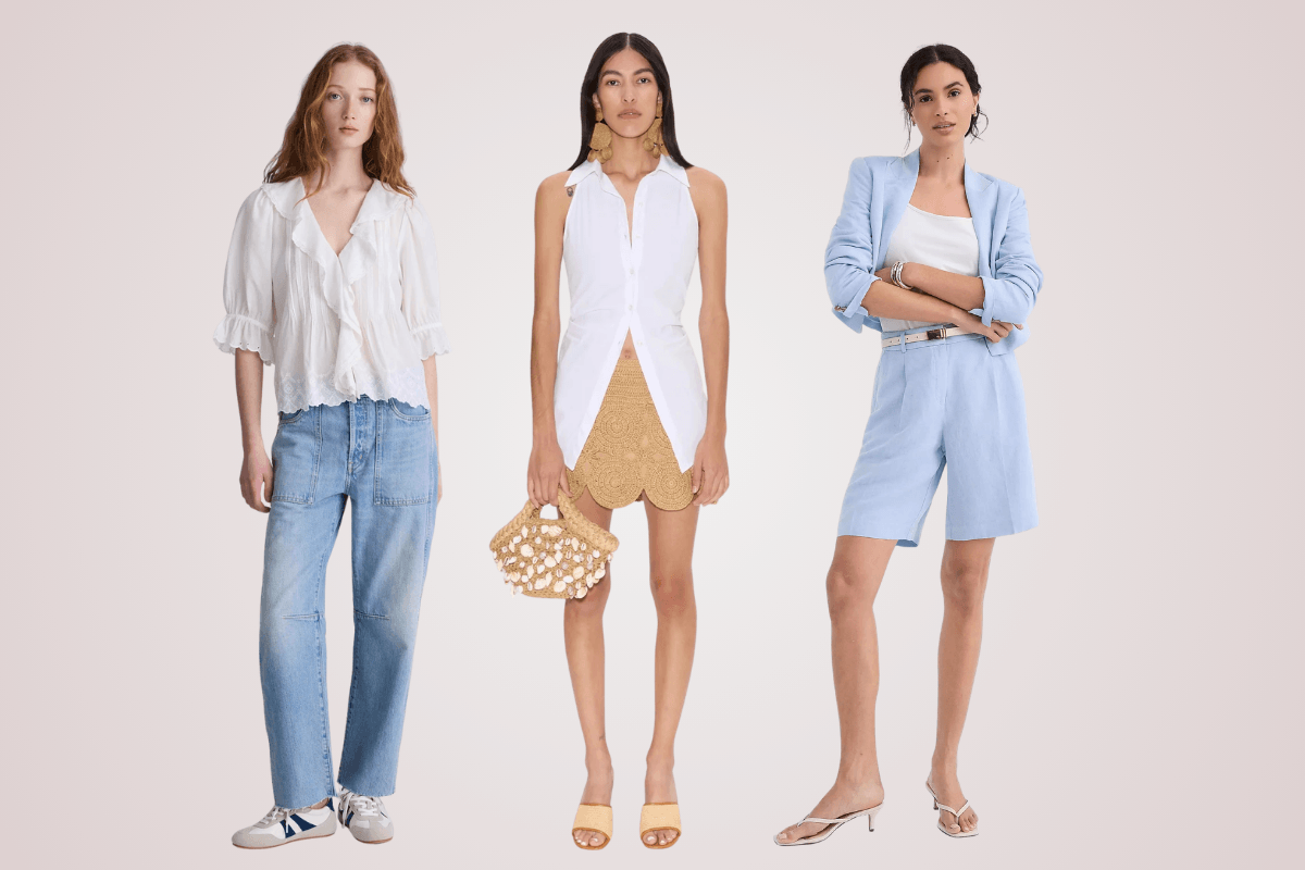 Taffeta, Bermuda Shorts, and Raffia: Your Complete Guide to Summer’s Easiest Trends