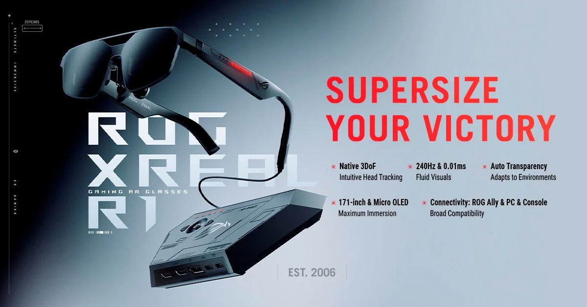 240Hz AR Gaming Glasses Are Here: Inside the ROG XREAL R1 and Its $849 Price Tag
