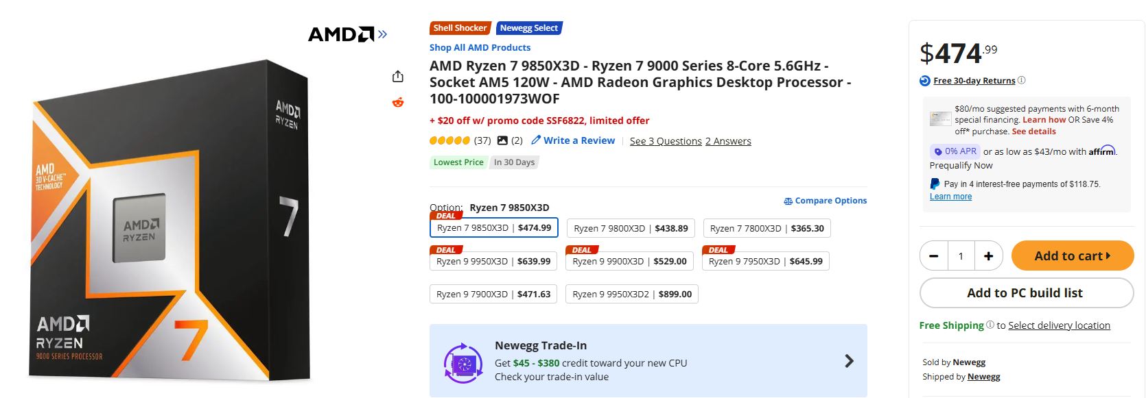 Ryzen CPU Price Drops: 9850X3D, 7900X and 9600X Compared for Gaming and Creation