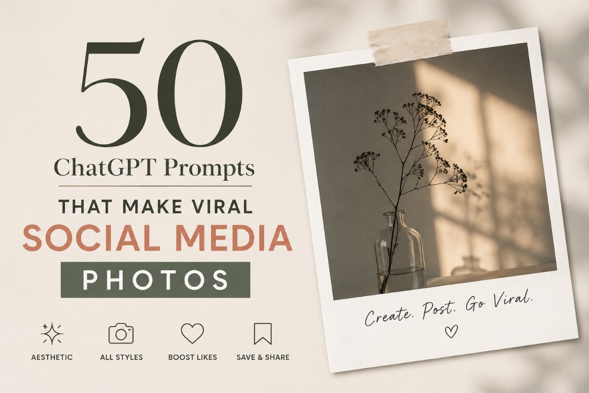 50 Copy-Paste ChatGPT Prompts for Viral Social Media Photos