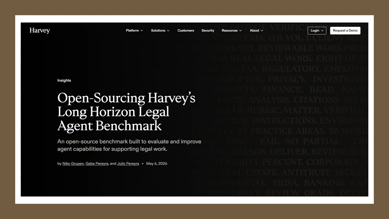 How Legal AI Agents Are Being Measured: Inside Harvey’s New Open-Source Benchmark