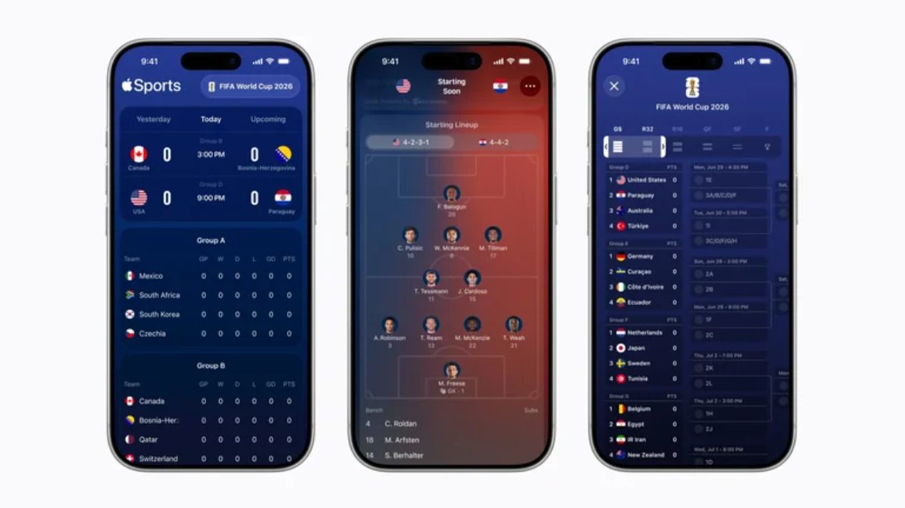 Apple Sports Goes Global With Live World Cup Tracking and TV Integration