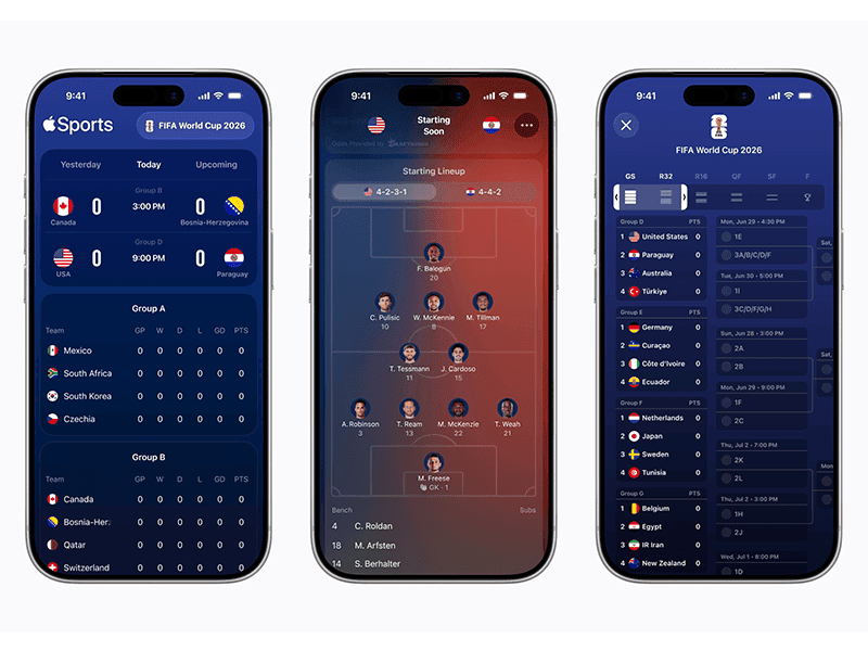 Apple Supercharges Its Sports App With Global Rollout and World Cup Tracking Features
