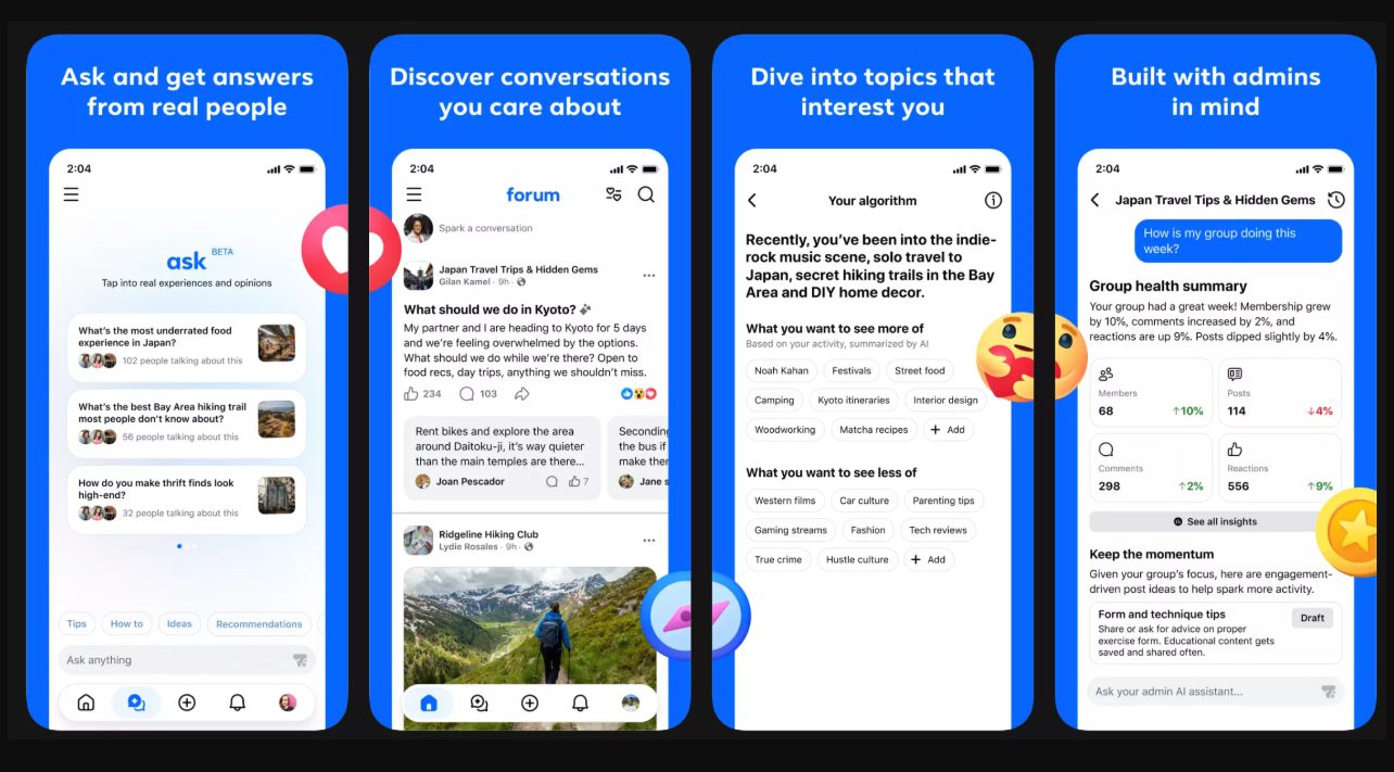 Meta’s Forum App Reimagines Facebook Groups as a Cleaner, Reddit-Style Conversation Hub