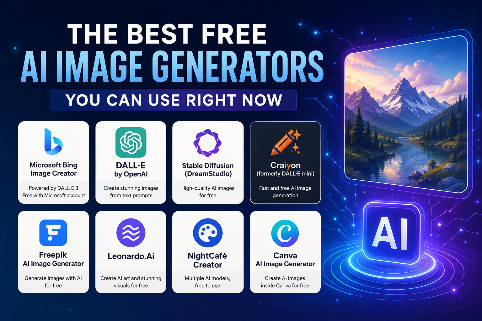 The Best Free AI Image Generators You Can Use Without Signing Up