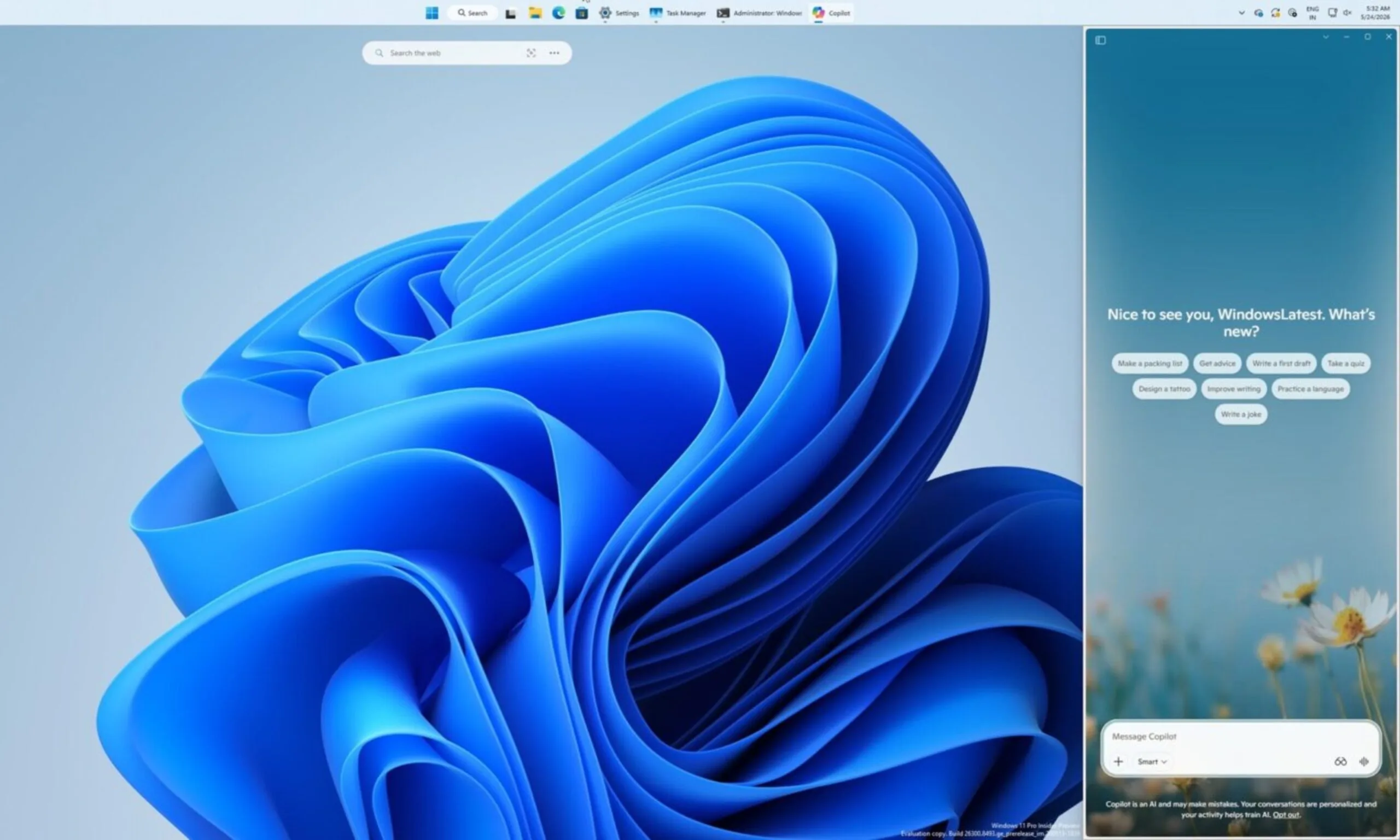 Copilot’s New Sidebar Puts AI Within Reach—But At A Cost To Your Desktop Space
