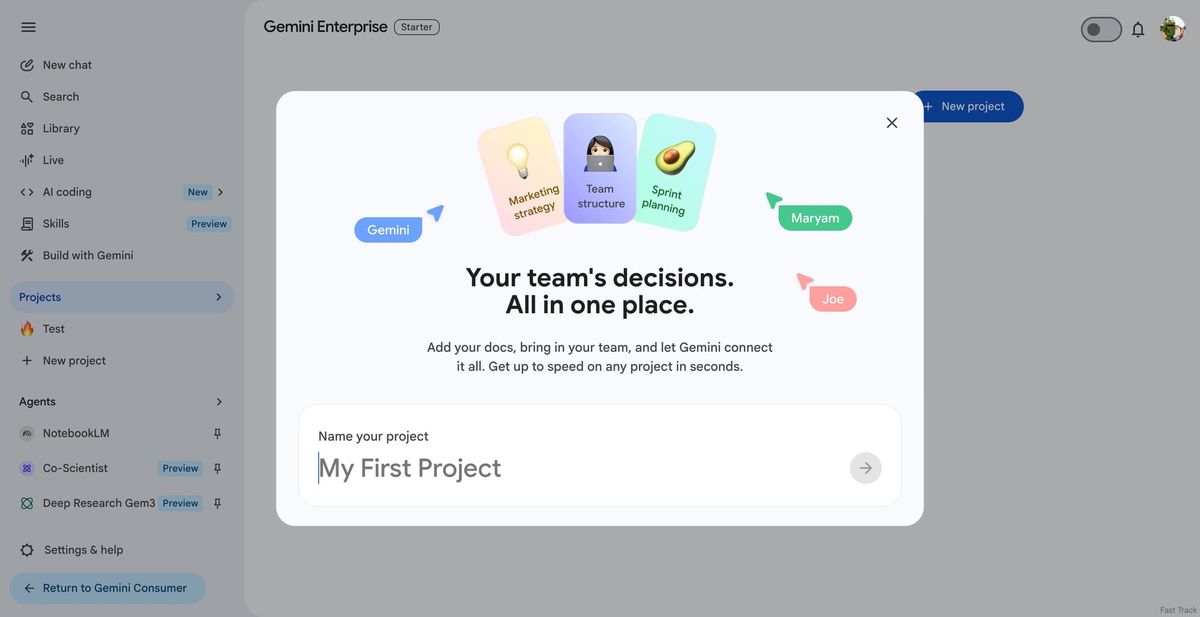 Google’s Gemini for Business Projects Turn AI Into a Shared Team Workspace