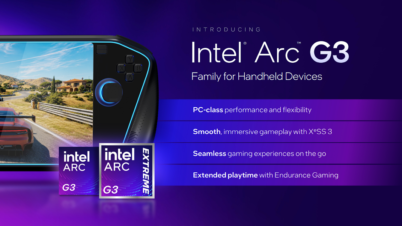 Intel Arc G3 Processors Target Handheld Gaming with Xe3 Graphics