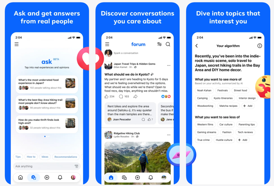 Meta’s Forum App Turns Facebook Groups Into a Reddit-Style Contender