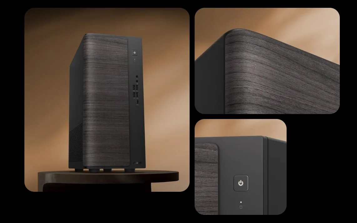 Asus V700 Mini Tower Brings Wood-Grain Warmth to Desktop Design