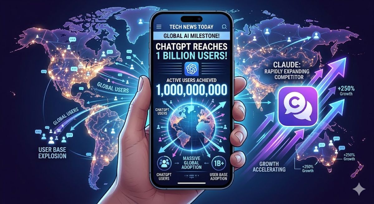 ChatGPT Hits 1 Billion Users as Claude Accelerates the AI Race
