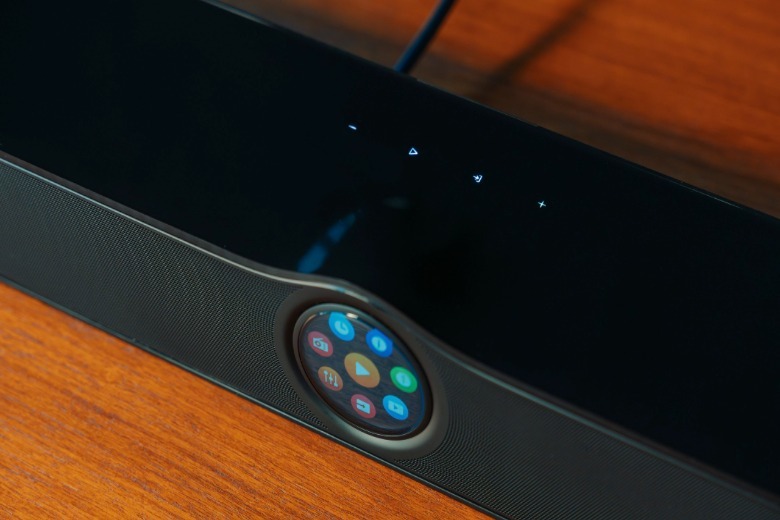 WiiM’s Circular Touchscreen Soundbar Puts Atmos Control at Your Fingertips