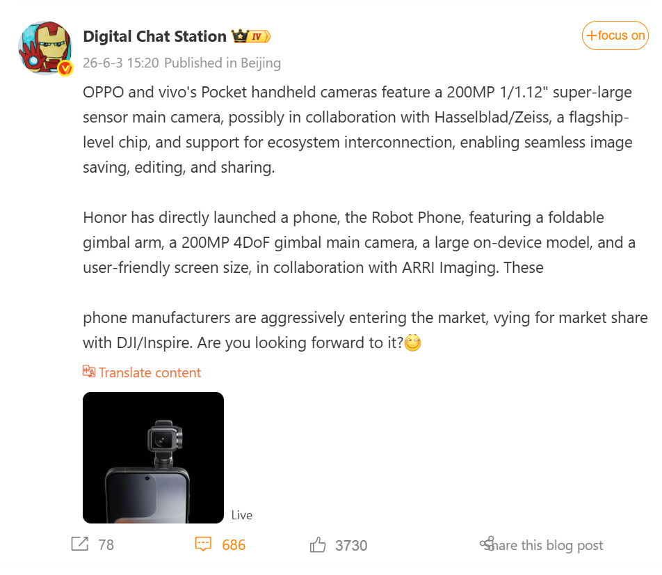 OPPO and vivo Are Finally Challenging DJI’s Pocket Camera Lead
