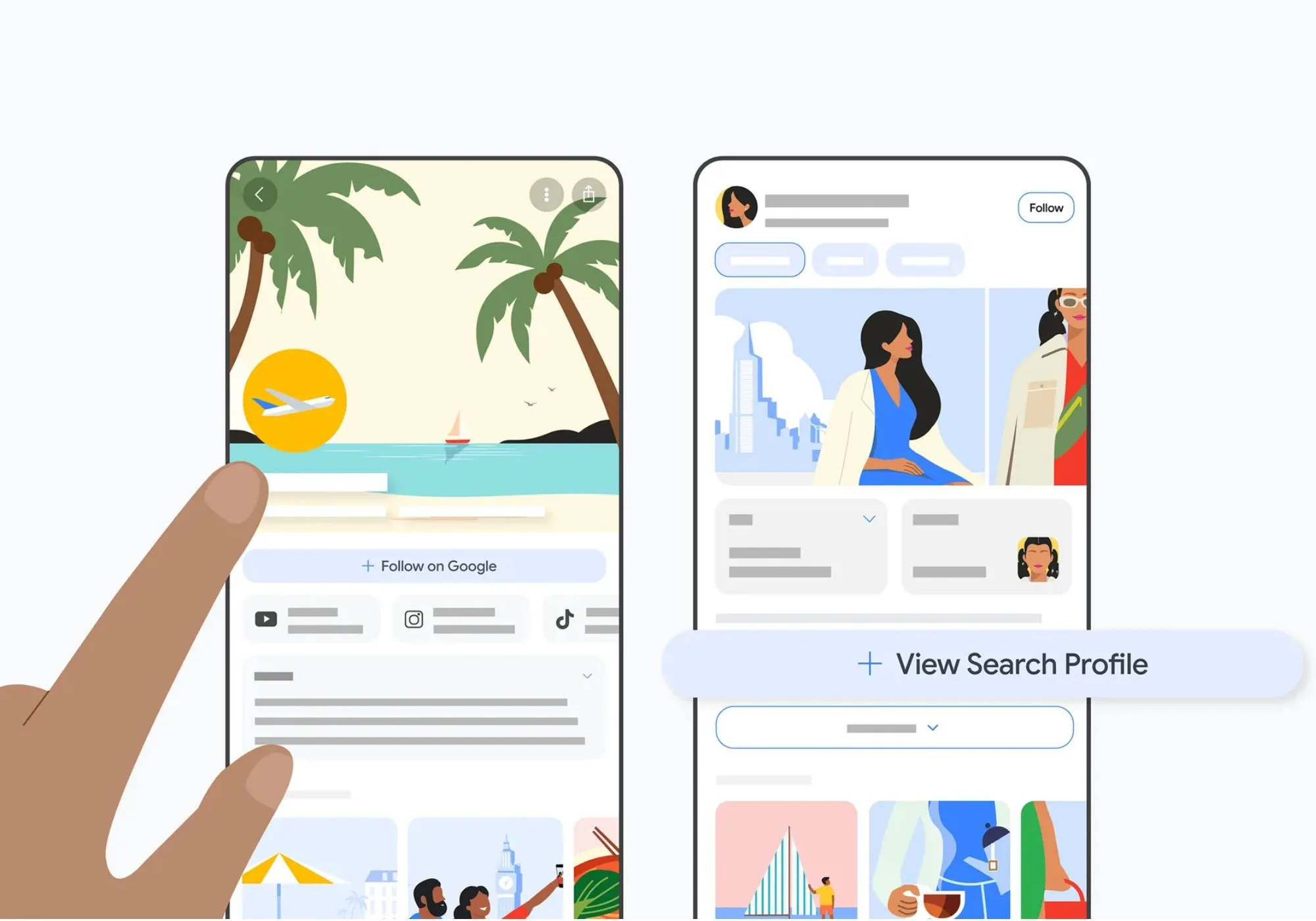 Google Search Profiles Let You Follow Creators Without Social Apps