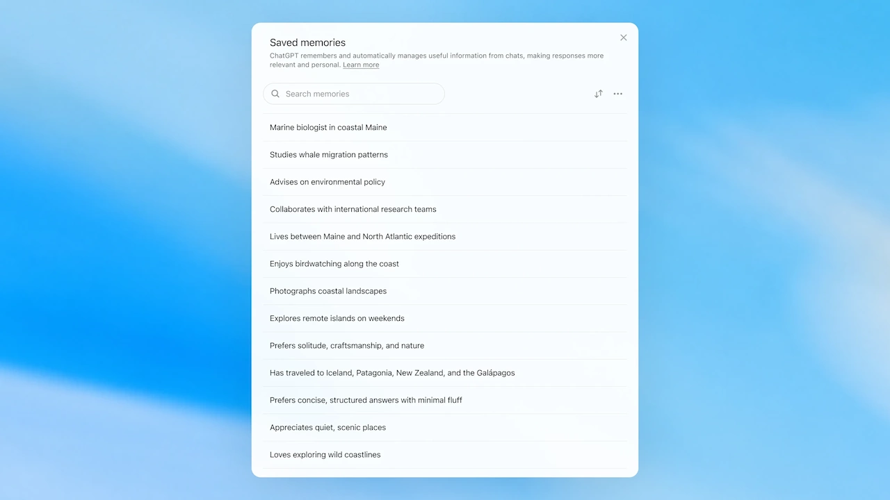 ChatGPT’s Editable Memory Summaries Put Users in Control