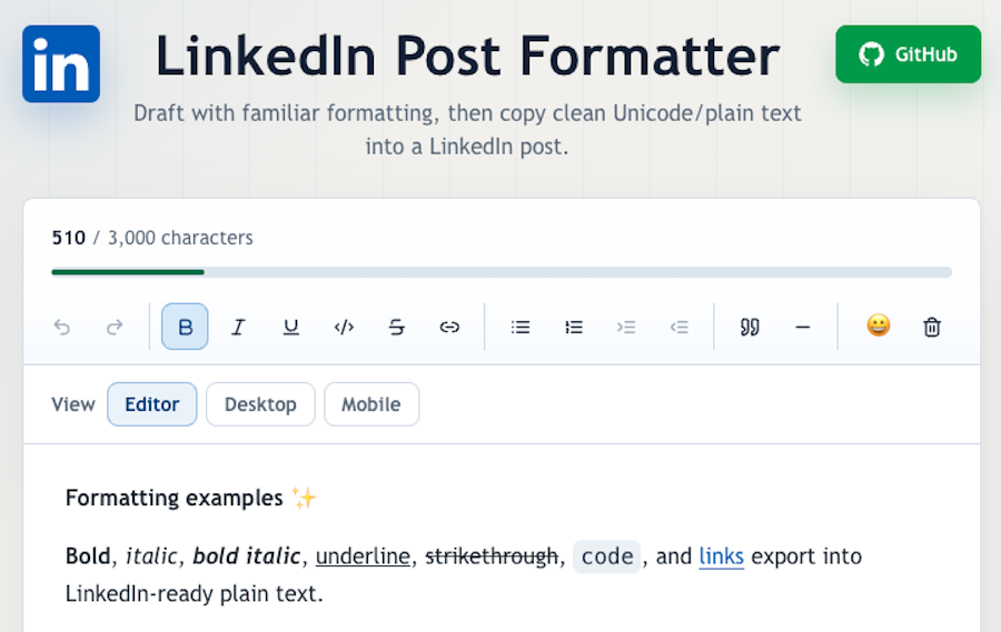 Microsoft Azure CTO Built a Text Formatter for LinkedIn Posts