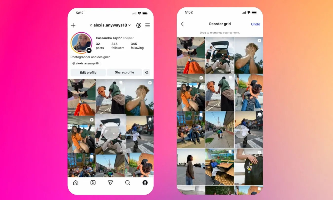 How to Use Instagram’s New Grid Reordering Like a Gallery