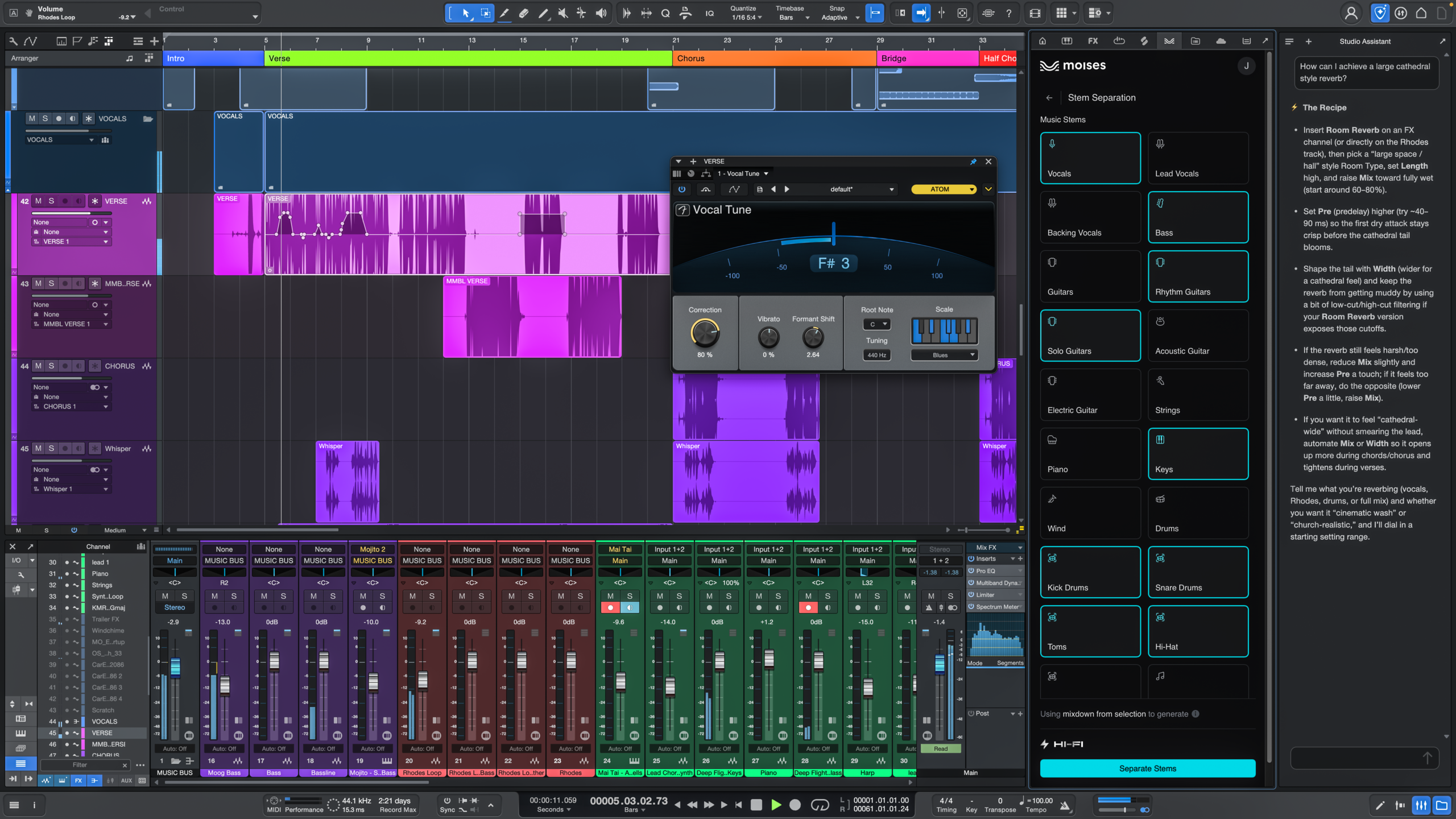 Fender Studio Pro 8.1 Brings AI Assistant, Moises Integration and Vocal Tuning to the DAW