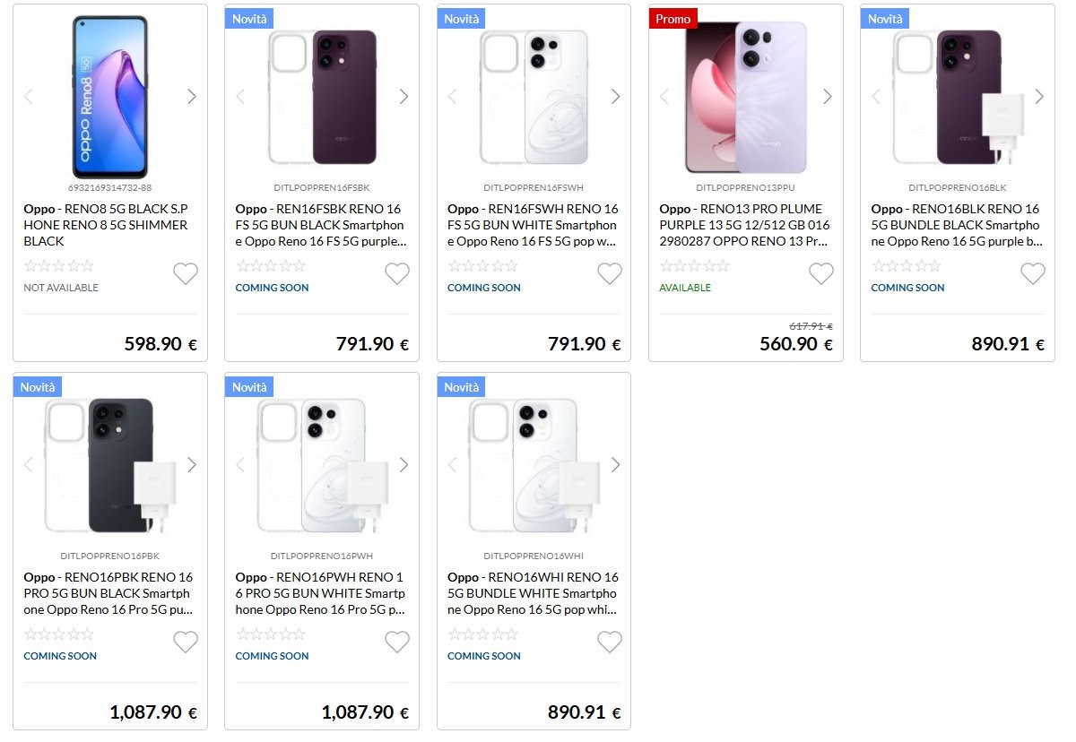 Oppo Reno 16 Series Pricing and Variants Leak Ahead of Launch