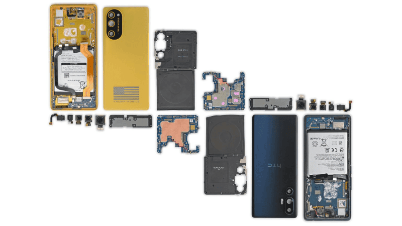Trump Mobile T1 Teardown Exposes Gold-Painted HTC U24 Pro Rebrand