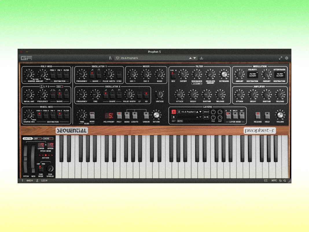 Fender Studio Pro 8.1 and Prophet~5 Plugin Reimagine Classic Music Production