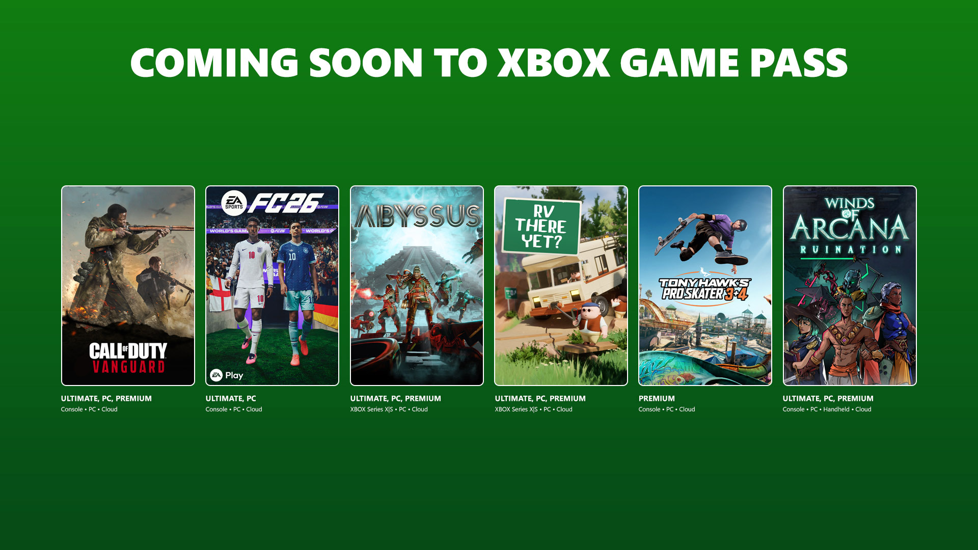 EA Sports FC 26 and Call of Duty: Vanguard Lead Xbox Game Pass June Drop