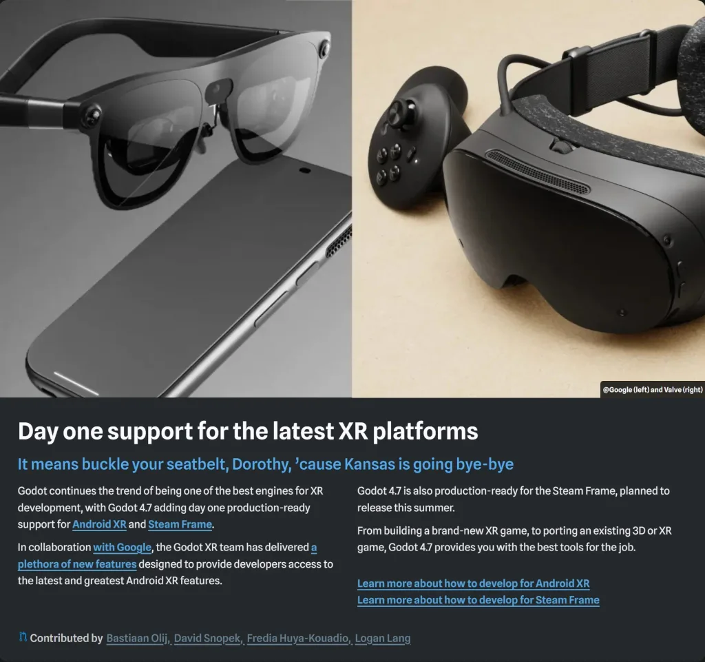 Godot Engine 4.7 Brings Day-One Steam Frame Support for Developers