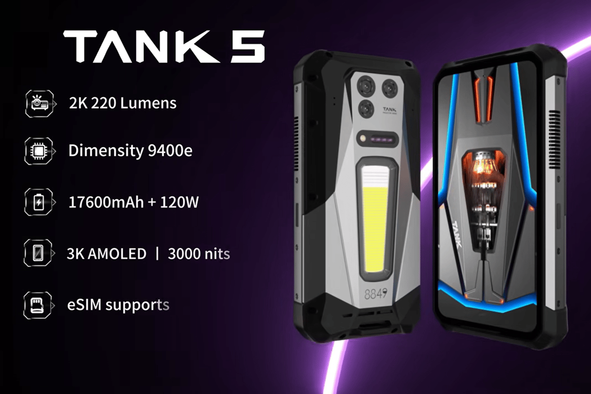 8849 Tank 5 Combines Projector Power and Multi‑Day Battery in a Rugged Flagship Smartphone