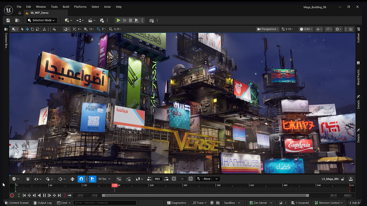 Unreal Engine 5.8 Brings MegaLights and Lumen Lite to 60 FPS Targets
