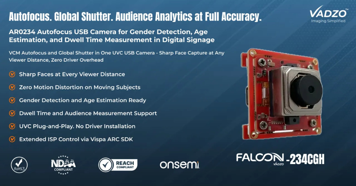 Vadzo Expands Industrial Vision Cameras with USB and MIPI Platforms