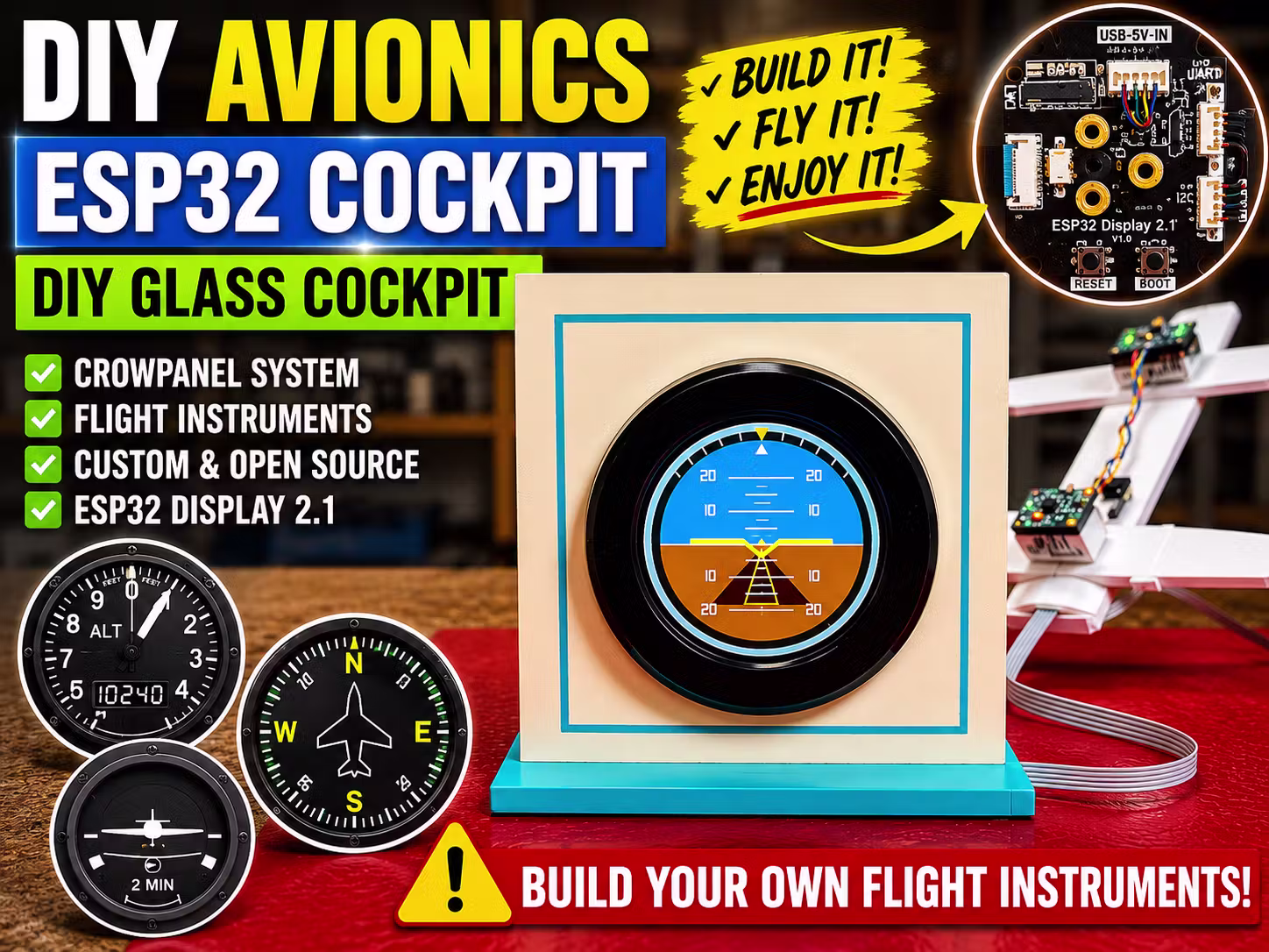 Build Three ESP32 Sensor Projects for Water, Flight, and GPS