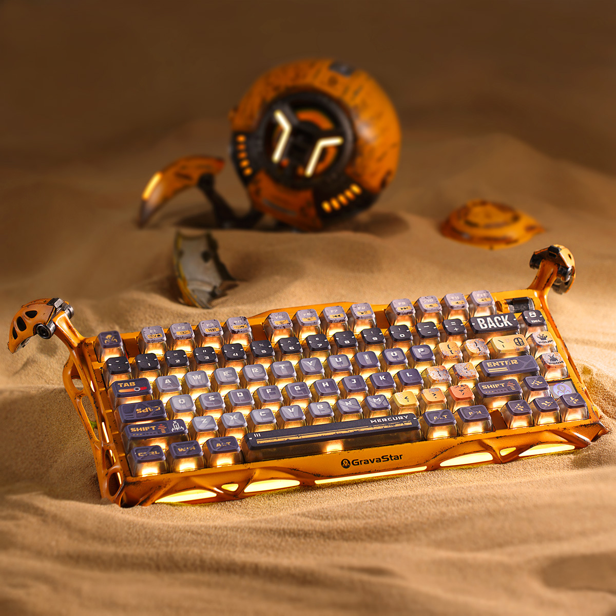 GravaStar’s Battle-Worn Yellow Peripherals Bring Sci-Fi Style to Serious Setups