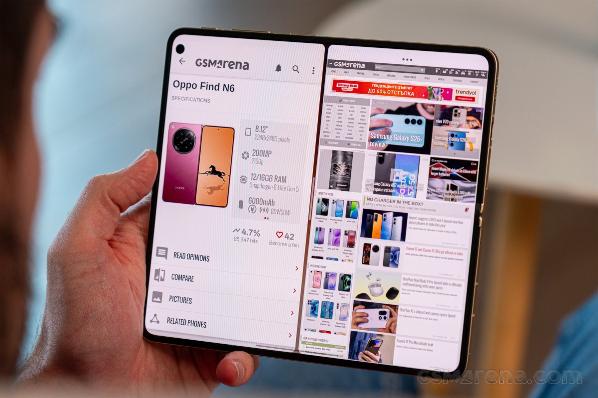 OPPO Find N7 Wide Flips Foldable Design With Horizontal Cameras and Crease-Free Display