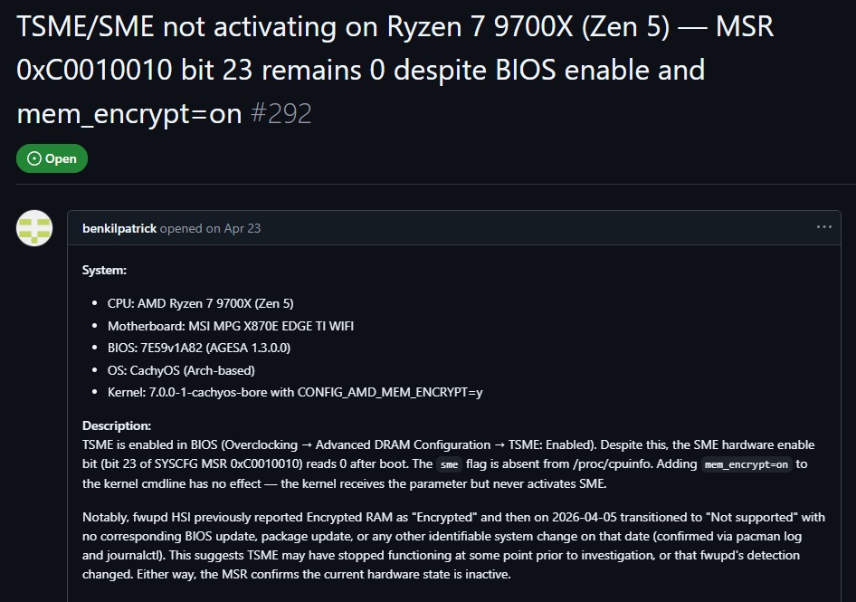 AMD Reverses TSME Removal on Ryzen CPUs After User Backlash