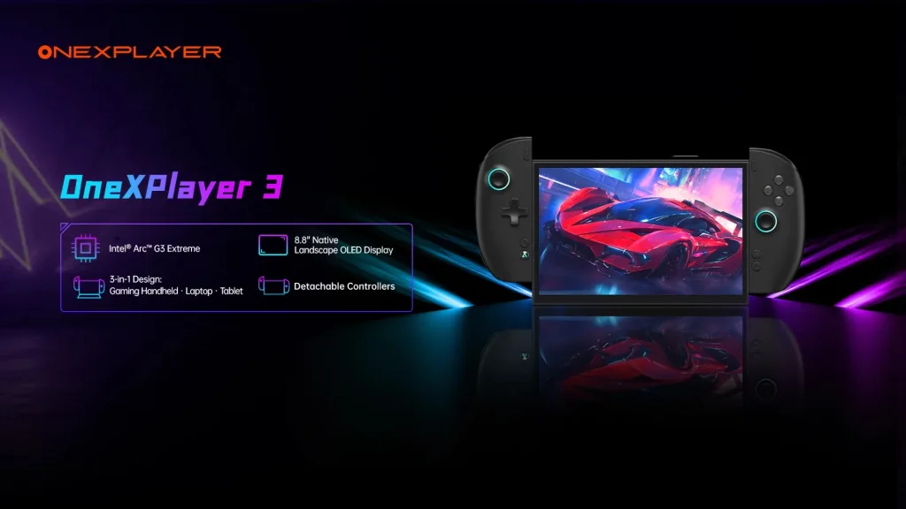 OneXPlayer 3 Launches With 8.8-Inch OLED and Intel Arc G3 Extreme