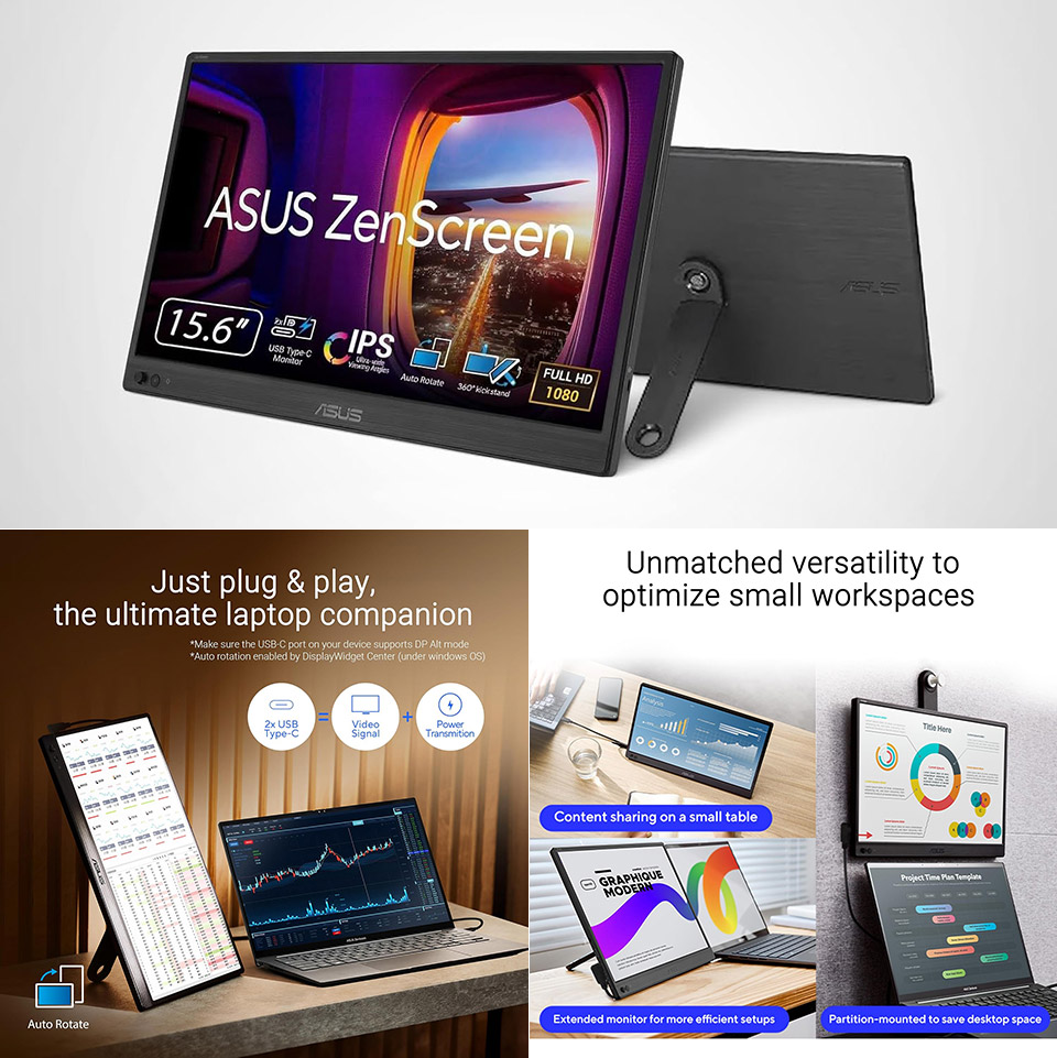 Portable Monitors: ASUS ZenScreen MB169CK vs Uperfect GR19BU