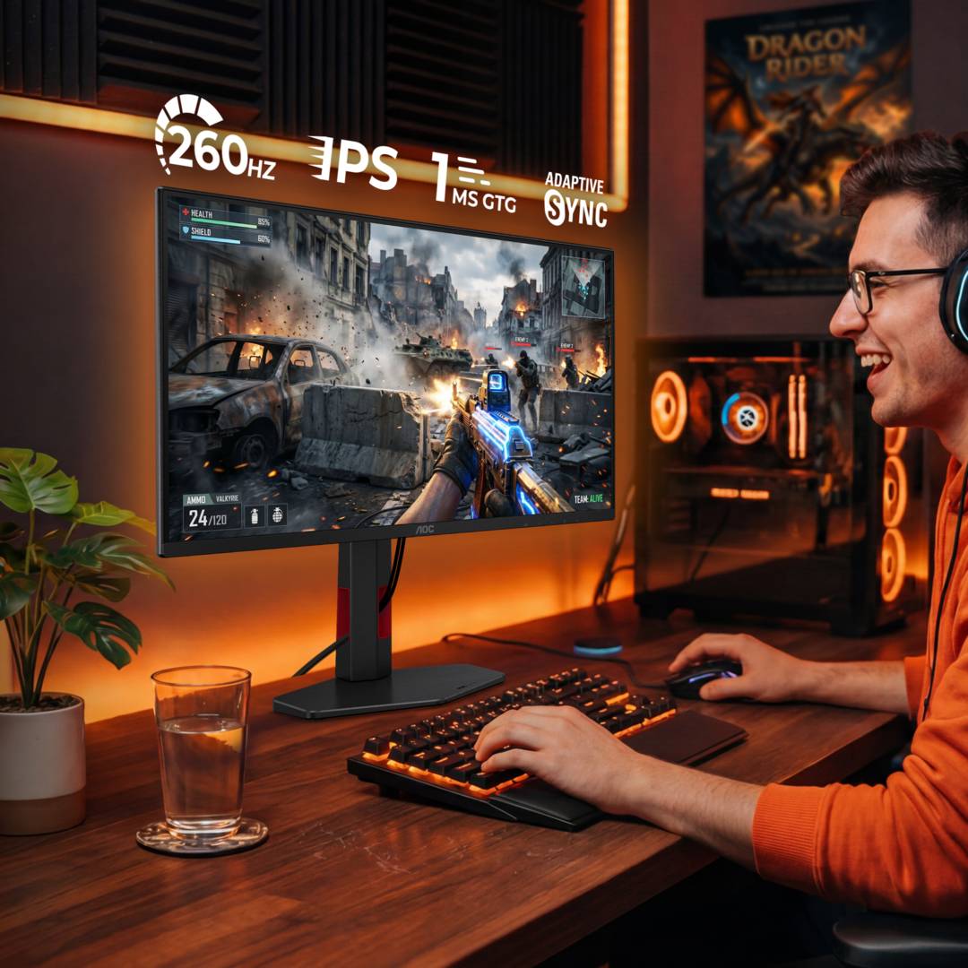 High-Refresh Gaming Monitors Go Budget with AOC’s 260Hz 25G4ZR