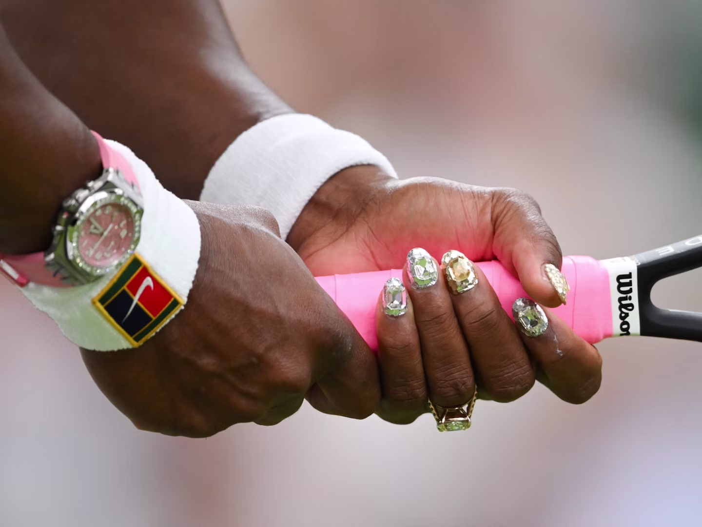 Serena Williams and Coco Gauff Prove Sparkle Nails Are a Power Move at Wimbledon