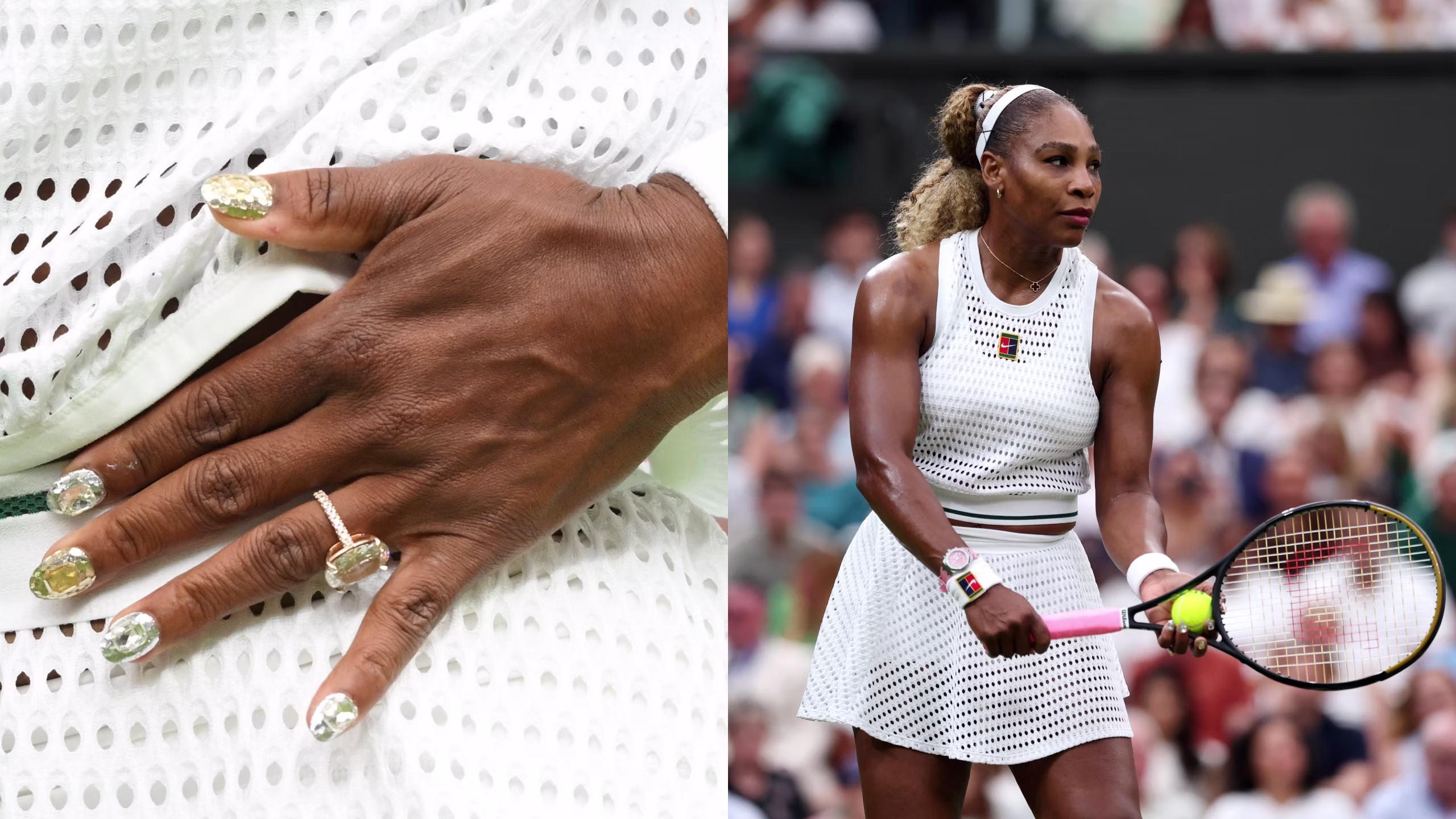 Serena Williams and Coco Gauff Prove Sparkle Nails Are a Power Move at Wimbledon