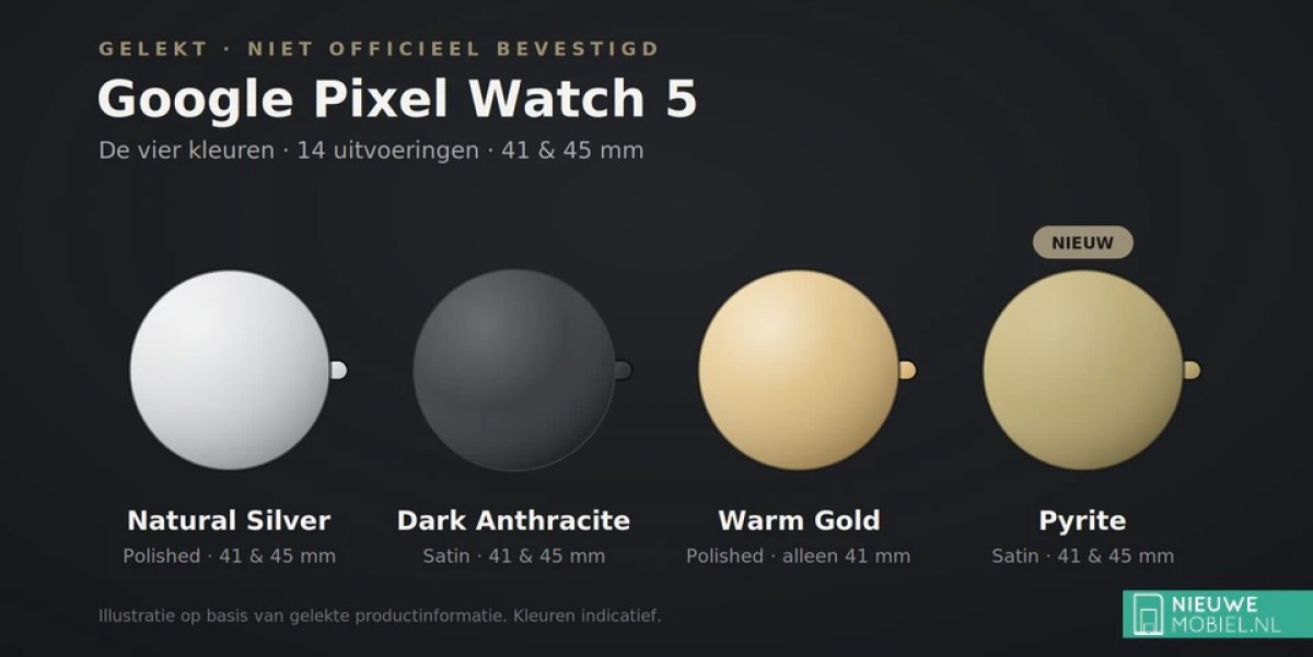 Pixel Watch 5 Specs, Features and Pricing Leak Ahead of Launch