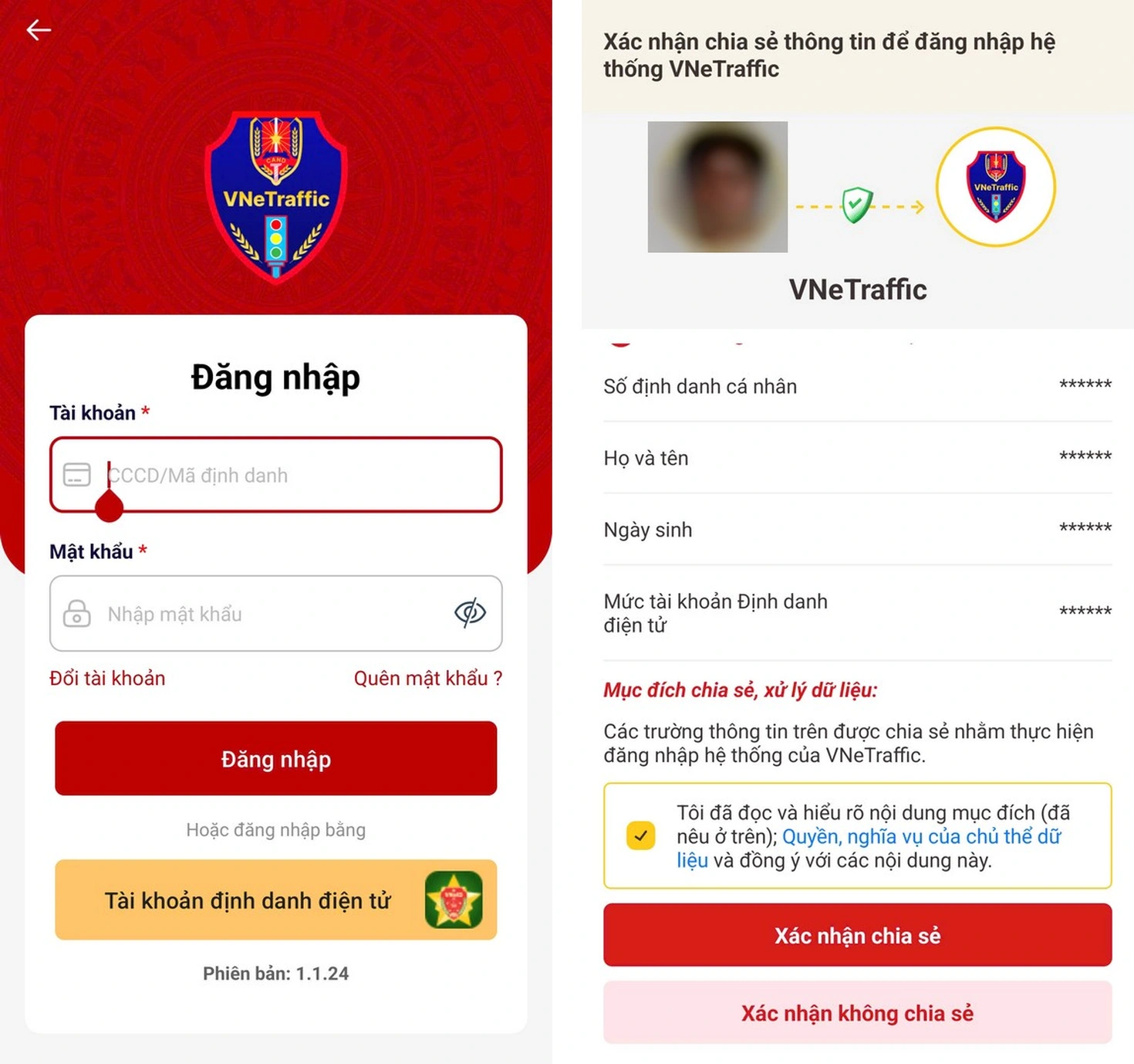 Hướng dẫn dùng VNeTraffic xuất trình giấy đăng ký xe điện tử