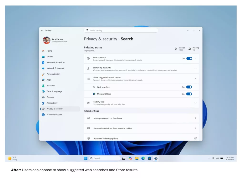 Windows Search Finally Lets You Turn Off Ads and Web Noise