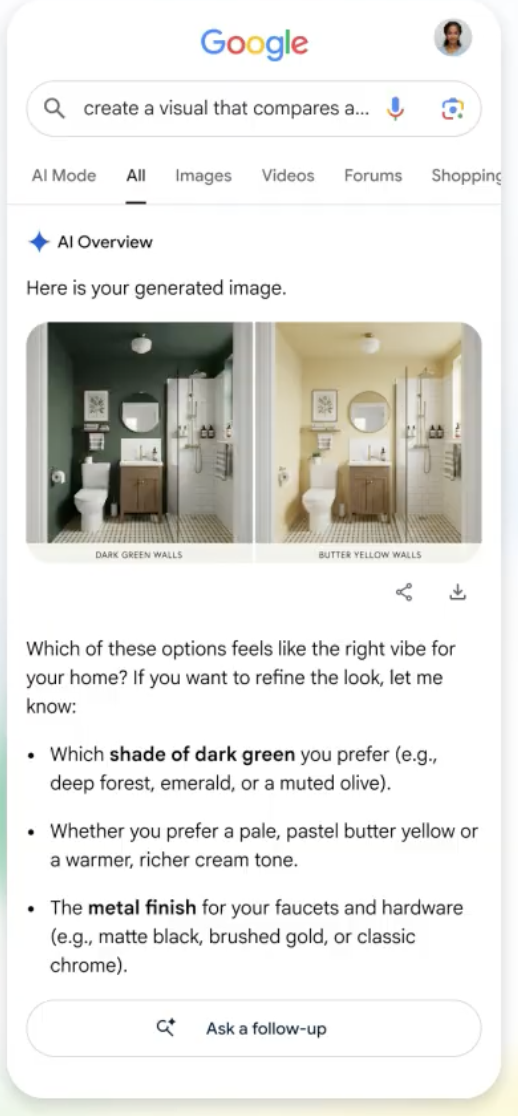 Google’s AI Image Generator in Search Is a Direct Shot at Design Workflows