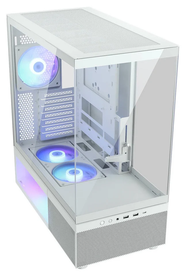 So sánh vỏ case mid-tower kính panorama và airflow 220mm